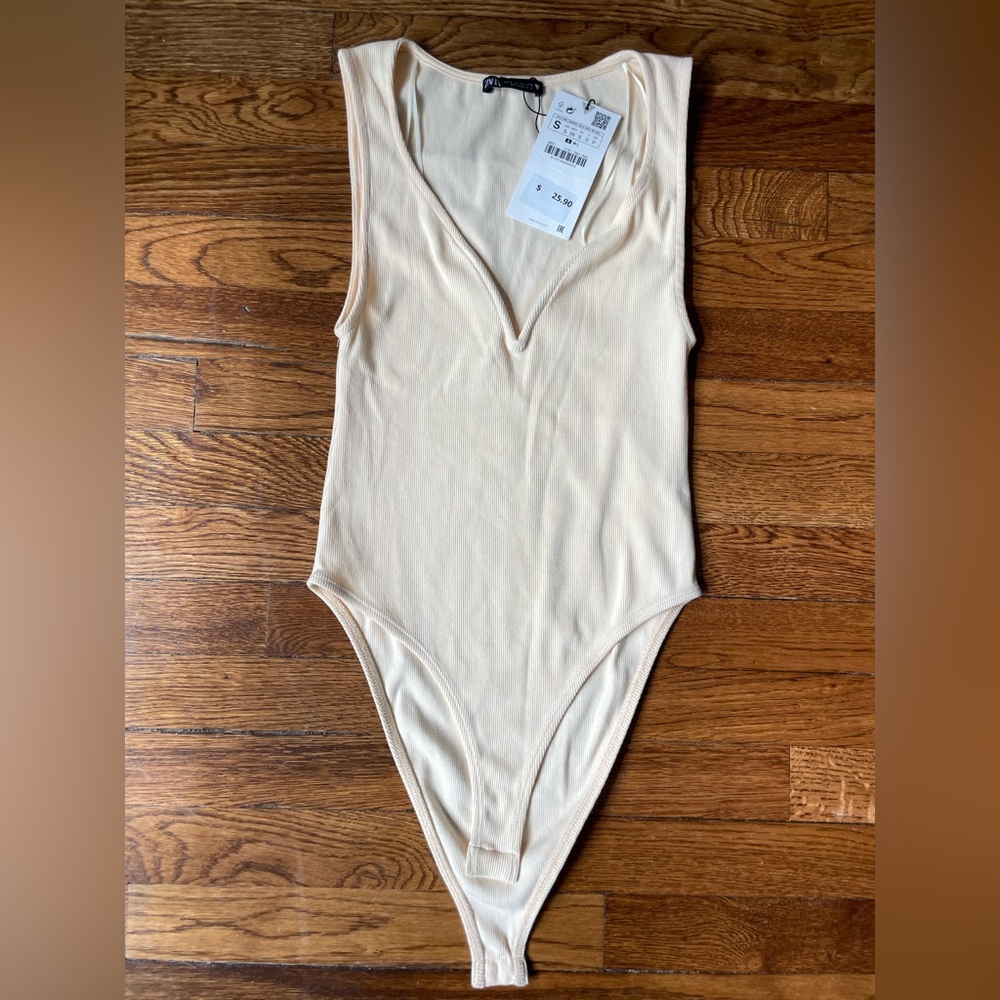 Zara Beige Bodysuit